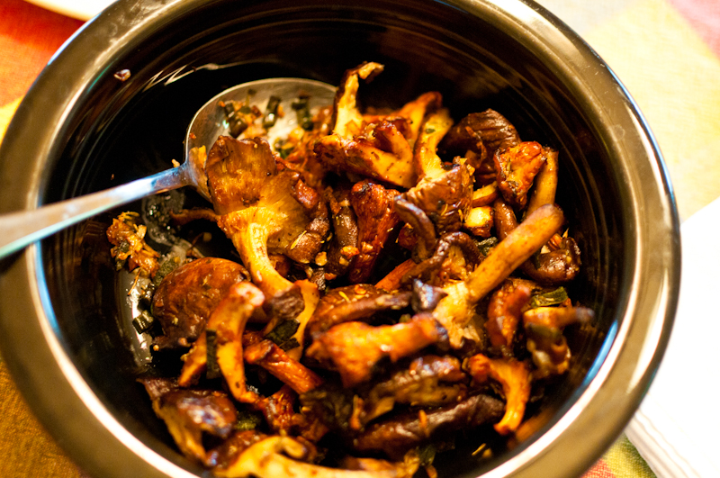 Shiitake and Chanterelles